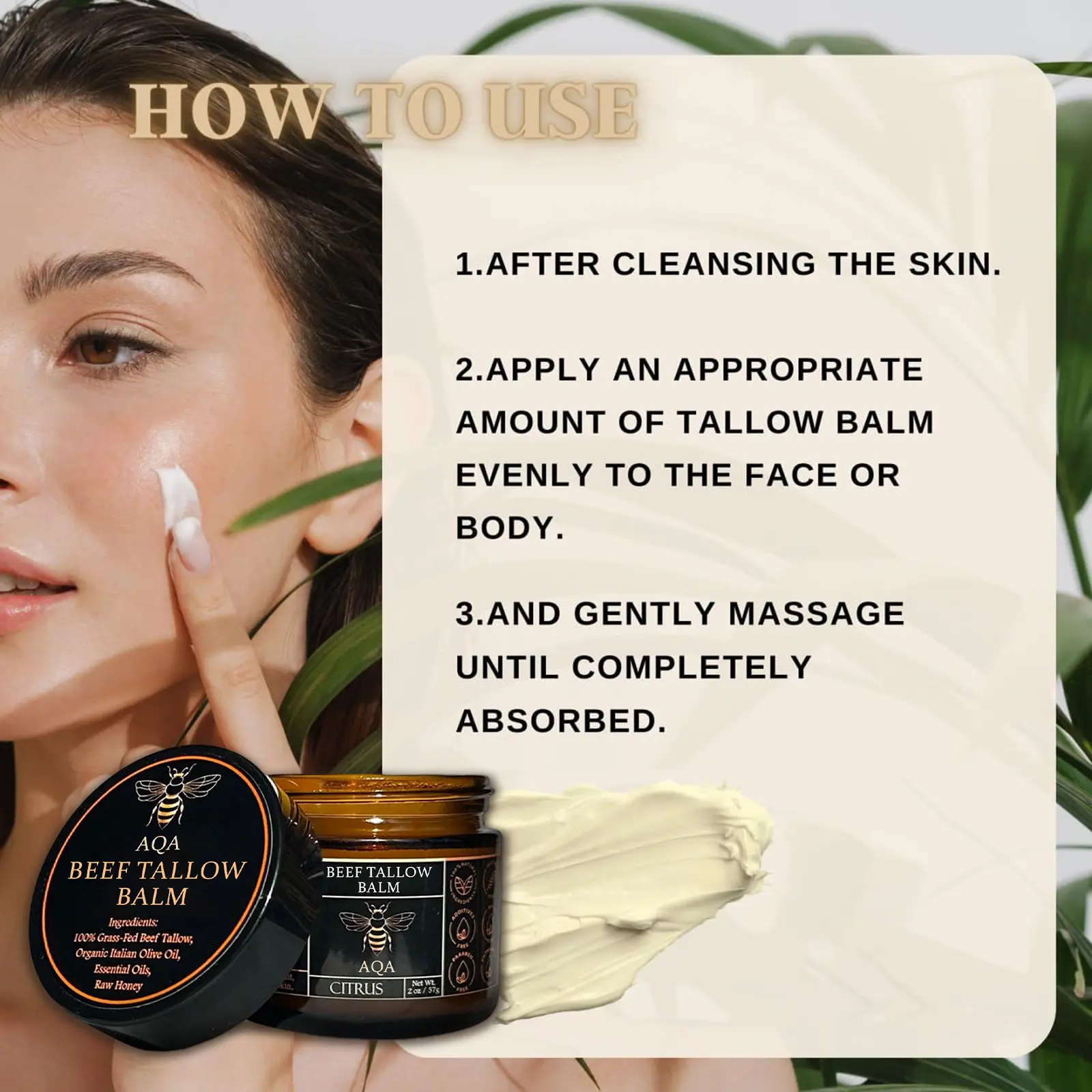 AQA™ Beef Tallow Balm