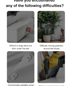 Adhesive Universal Casters 360 Rotate 4 pcs