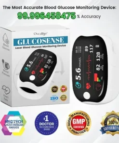 Oveallgo™ EXTRA GlucoSense Laser Blood Glucose Monitoring Device (Made in USA)