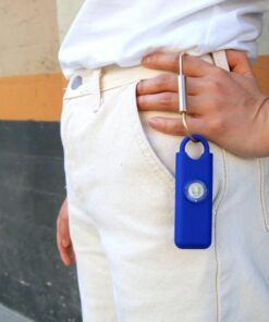 Compact Personal Safety Keychain Alarm for Women with easy-to-activate loud siren.