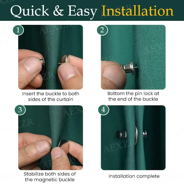 Bucall cùirtearan magnetach Powlyf ™