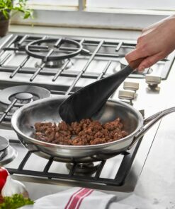 Spoonula kitchen tool: Ergonomic, heat-resistant, and versatile spatula spoon for cooking, deglazing, and serving meals.