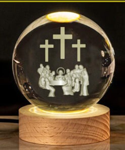 The Healing Crystal Lighting Lamp creates a serene ambiance with warm, ambient light.