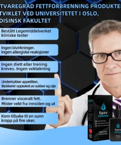 𝙎𝙥𝙯𝙫™ 𝐌𝐞𝐠𝐥𝐮𝐭𝐢𝐝𝐞 𝐎𝐫𝐚𝐥 𝐋𝐢𝐪𝐮𝐢𝐝 (Fettforbrenningsprodukt i matvarekvalitet, utviklet av Universitetet i Oslo, sterkt anbefalt av DNLF)