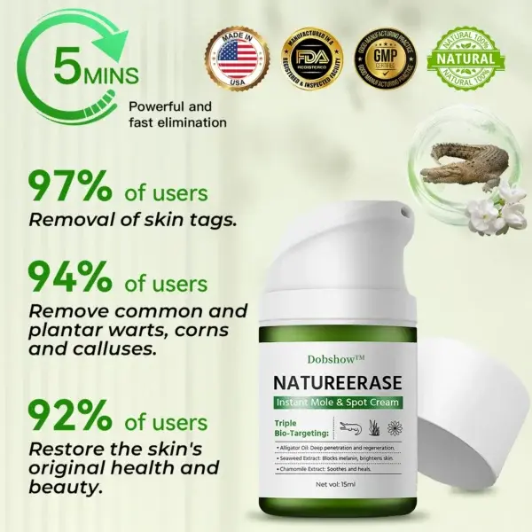 ✅ Official Store: Dobshow™ NatureErase Instant Mole & Spot Cream
