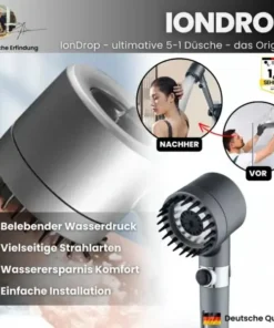 IonDrop – Hochdruck-Duschkopf für pures, sauberes Wasser und ein revitalisierendes Duscherlebnis – das Original
