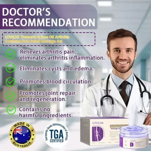 LOVILDS™ Turmeric & Emu Oil Arthritis Soothing Pain Relief Massage Gel