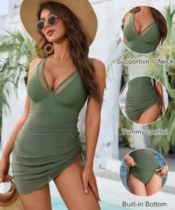 Tummy Control Mesh Swimsuit