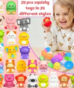 24 PCS Easter Eggs Prefilled Slow Rising Squishy Toys