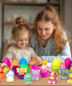 24 PCS Easter Eggs Prefilled Slow Rising Squishy Toys