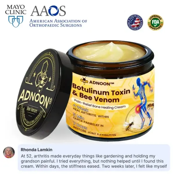 ADNOON™ Botulinum Toxin & Bee Venom Pain-Relief Bone Healing Cream