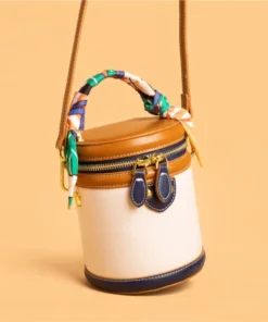 Fashion Colorblock Bucket Bag