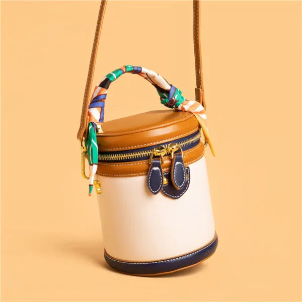Fashion Colorblock Bucket Bag