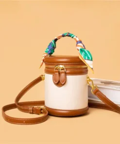 Fashion Colorblock Bucket Bag