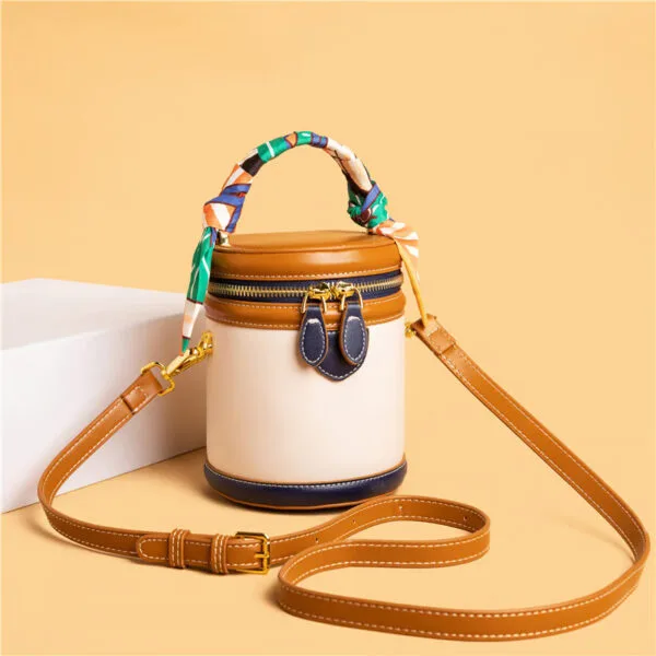 Fashion Colorblock Bucket Bag