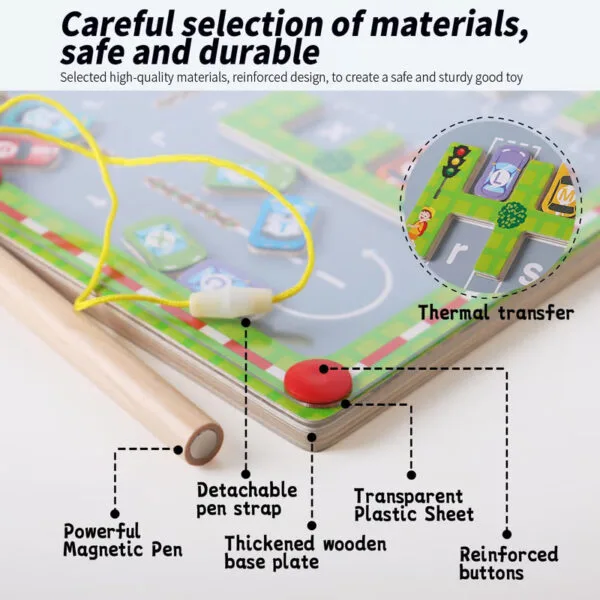 Magnetic Maze Alphabet Learning Toy