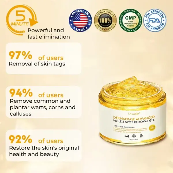 Oveallgo® DermaErase Mole adhartach & Gel toirt air falbh spot