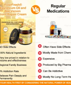 💧🐝PolarFresh® Magnesium Oil & Bee Venom Pain-Relief Bone Healing Cream👨‍⚕️Approved by the American Academy of Orthopaedic Surgeons (AAOS)
