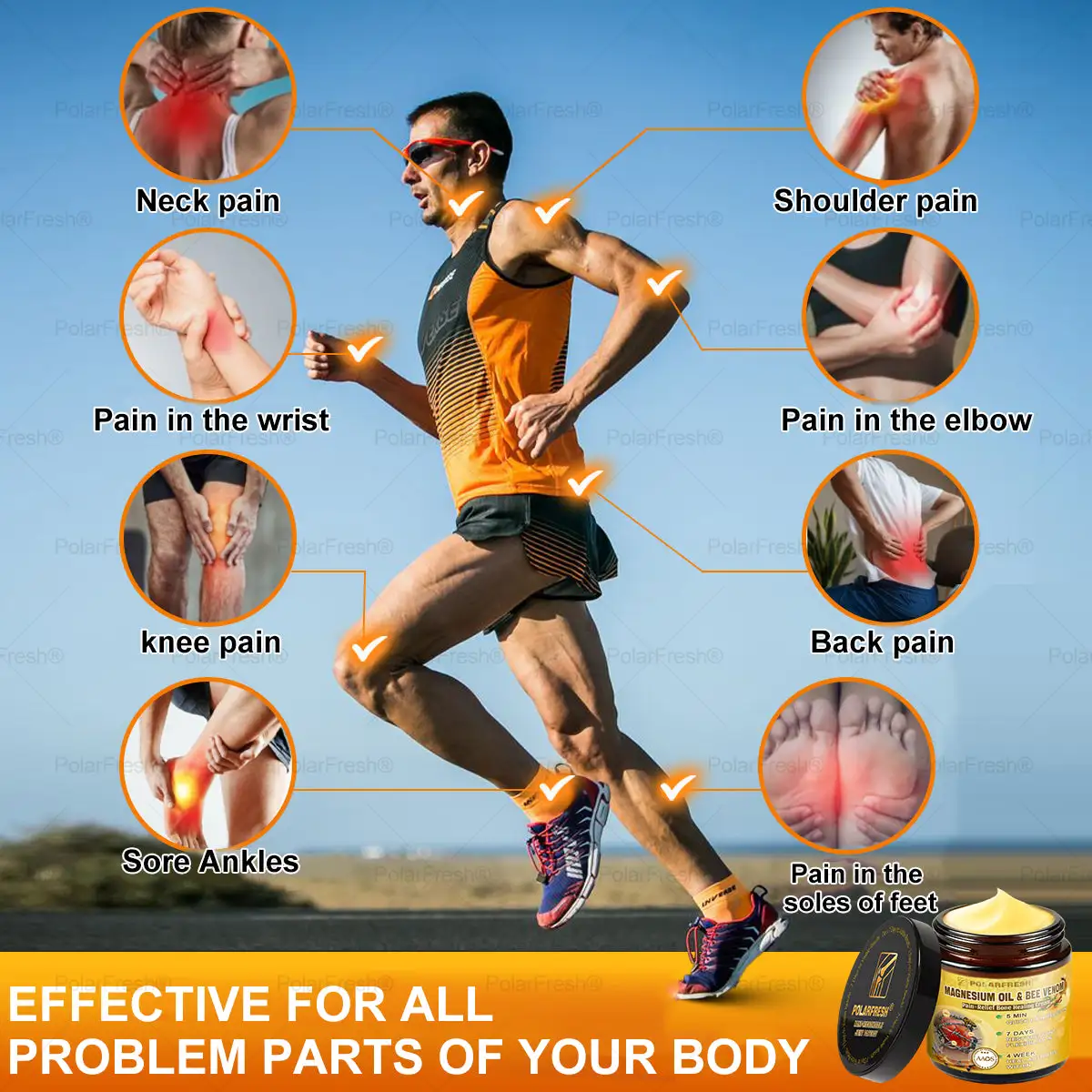 💧🐝PolarFresh® Magnesium Oil & Bee Venom Pain-Relief Bone Healing Cream👨⚕️Approved by the American Academy of Orthopaedic Surgeons (AAOS)