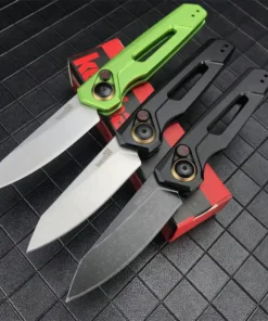 Lightweight Auto EDC Knife with Button Lock