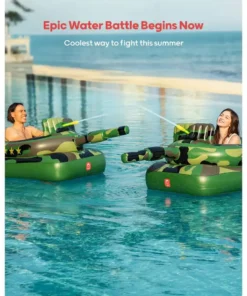 Alternative view of Tank Pool Float with Water Cannon