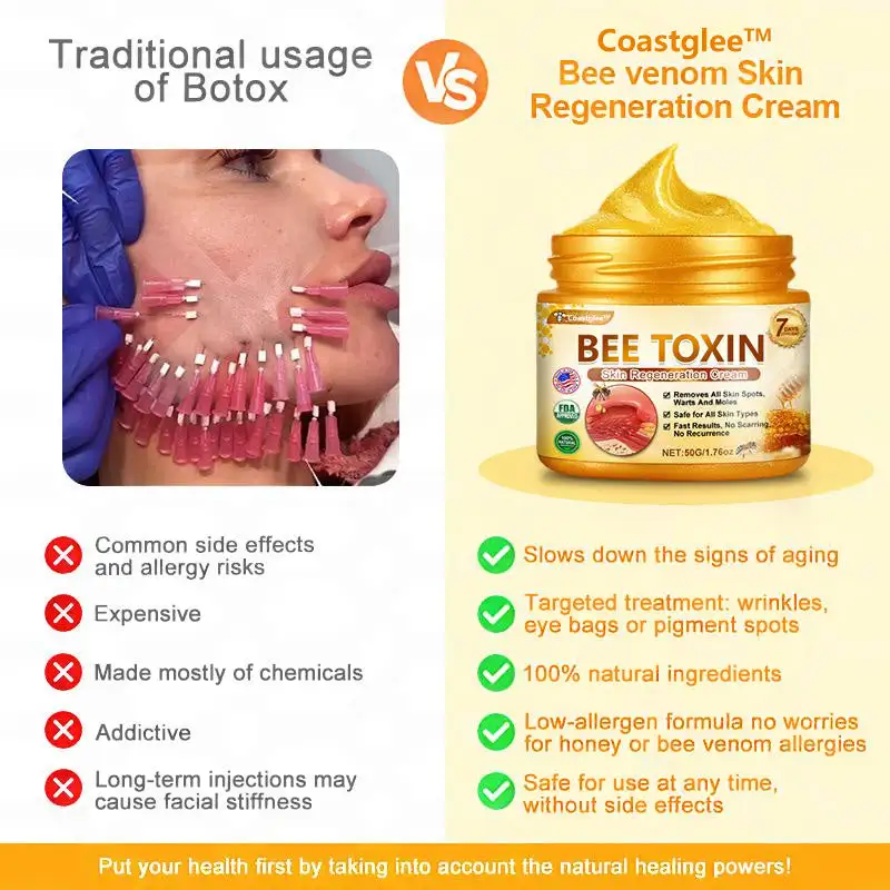 coastglee™ Bee Toxin Skin Regeneration Cream(🧑⚕️AAD Recommended🧑⚕️)