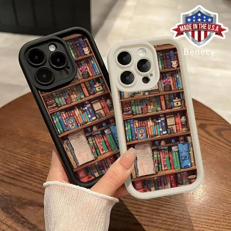 3D Bookshelf iPhone Case
