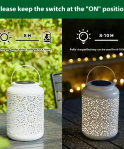 Elegant Floral Solar Garden Lantern