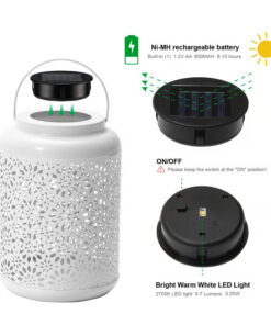 Elegant Floral Solar Garden Lantern