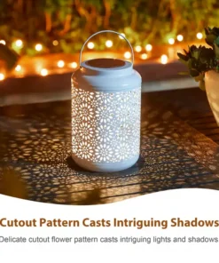 Elegant Floral Solar Garden Lantern