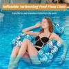 Inflatable Pool Lounger with Back Support