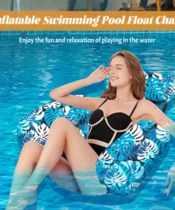 Inflatable Pool Lounger with Back Support