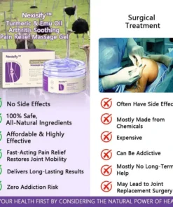 Nexisify™ 🛡️𝐓𝐮𝐫𝐦𝐞𝐫𝐢𝐜 & 𝐄𝐦𝐮 𝐎𝐢𝐥 𝐀𝐫𝐭𝐡𝐫𝐢𝐭𝐢𝐬 𝐒𝐨𝐨𝐭𝐡𝐢𝐧𝐠 𝐏𝐚𝐢𝐧 𝐑𝐞𝐥𝐢𝐞𝐟 𝐌𝐚𝐬𝐬𝐚𝐠𝐞 𝐆𝐞𝐥 👨‍⚕️𝐀𝐦𝐞𝐫𝐢𝐜𝐚𝐧 𝐎𝐫𝐭𝐡𝐨𝐩𝐚𝐞𝐝𝐢𝐜𝐬 (𝐀𝐀𝐎𝐒) 𝐀𝐩𝐩𝐫𝐨𝐯𝐞𝐝💪⚡