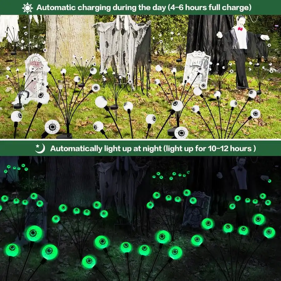 Outdoor Solar Halloween Eyeball Lights