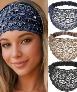 Boho Pearl Crystal Headband Set